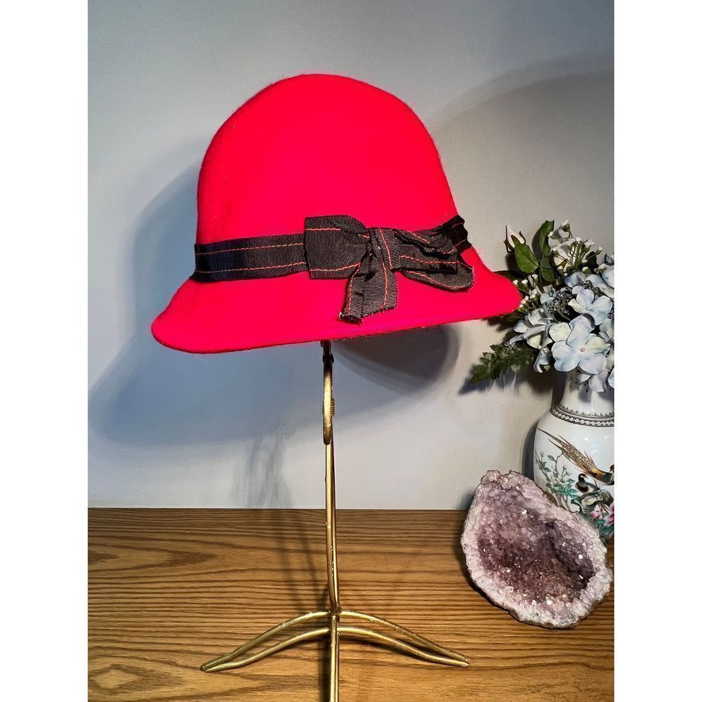 Super Cute Red Fedora Hat | 100% Wool | M/L